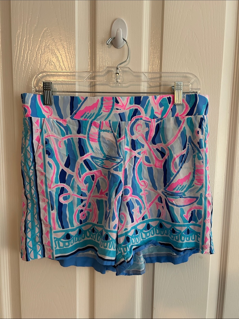 Lilly Pulitzer Vibrant Floral Print Blue & Pink Shorts